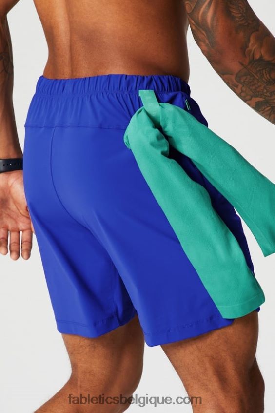 celui court (doublé) 142 Hommes Fabletics 404P0T3182 bleu oxford