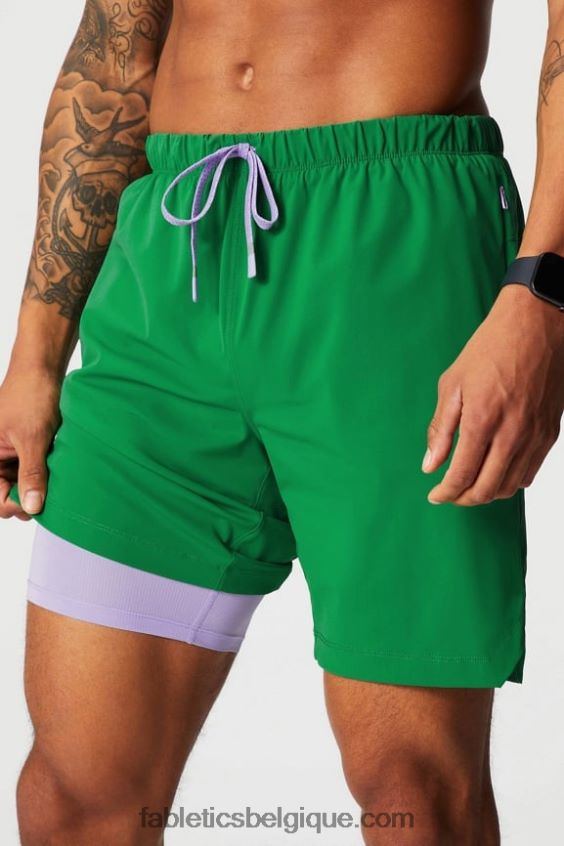 celui court (doublé) 142 Hommes Fabletics 404P0T3183 vert