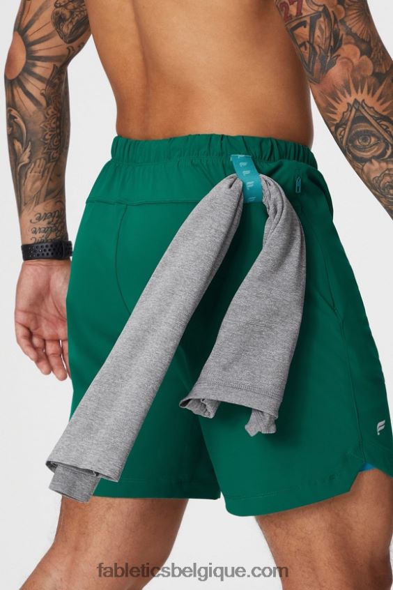 celui court (doublé) 142 Hommes Fabletics 404P0T3185 vert de parcours