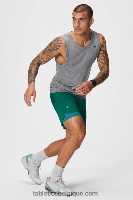 celui court (doublé) 142 Hommes Fabletics 404P0T3185 vert de parcours