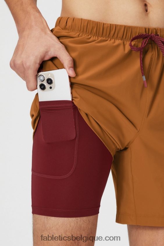 celui court (doublé) 143 Hommes Fabletics 404P0T3187 rouille vintage