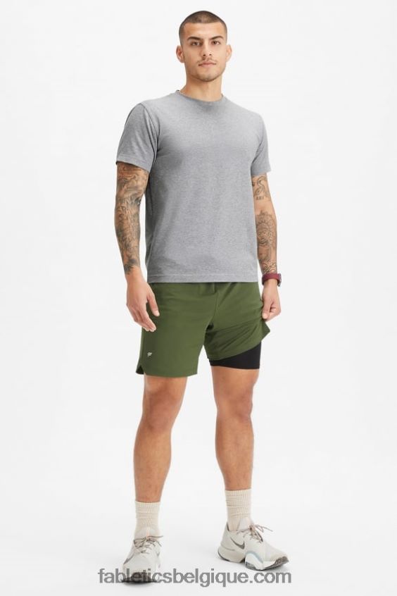 celui court (doublé) 143 Hommes Fabletics 404P0T3188 mousse noire