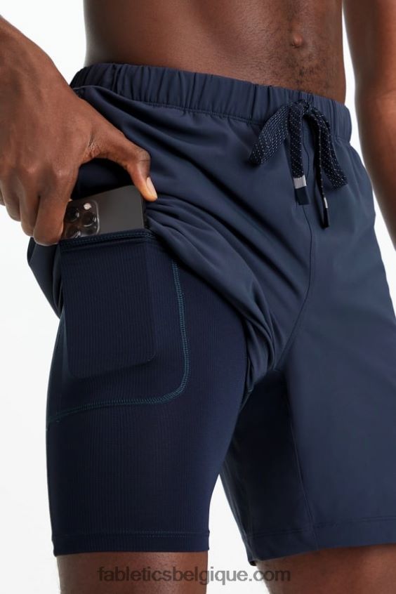 celui court (doublé) 143 Hommes Fabletics 404P0T3190 marine classique