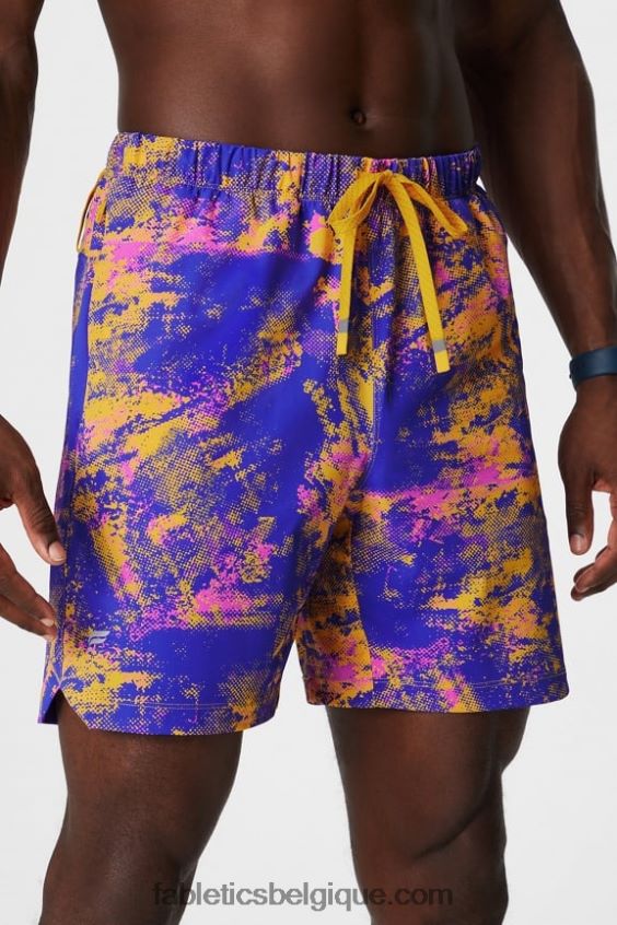 celui qui est court 151 Hommes Fabletics 404P0T3229 bruit ambiant jaune coucher de soleil