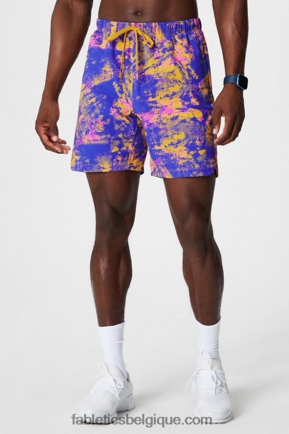 celui qui est court 151 Hommes Fabletics 404P0T3229 bruit ambiant jaune coucher de soleil