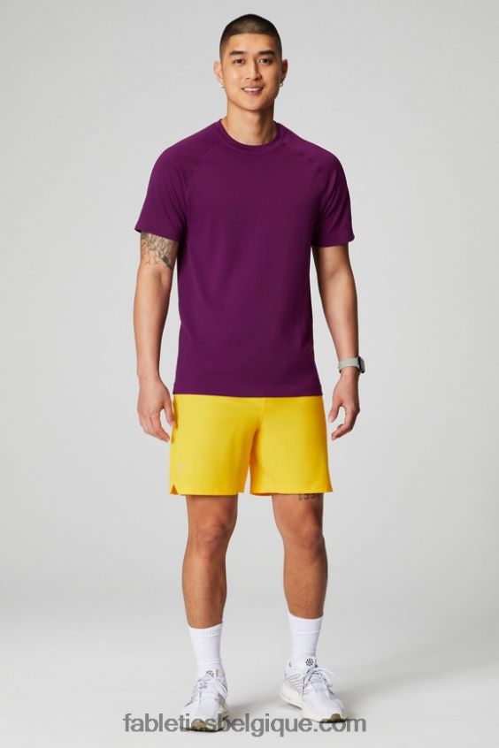 celui qui est court 151 Hommes Fabletics 404P0T3230 Coucher de soleil jaune