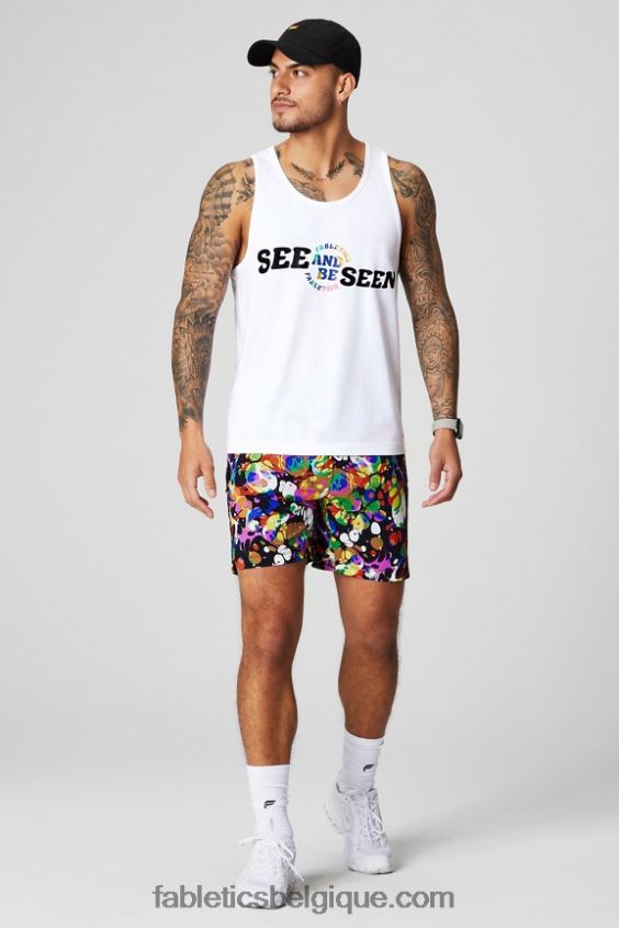 celui qui est court 151 Hommes Fabletics 404P0T3231 kaléidoscopique noir