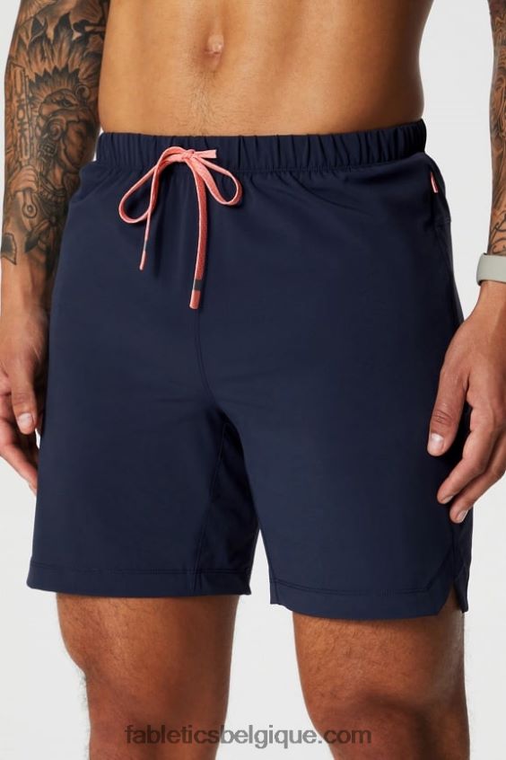 celui qui est court 152 Hommes Fabletics 404P0T3233 bleu marine profond/multi spraydient