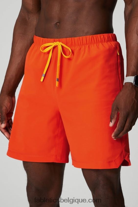 celui qui est court 152 Hommes Fabletics 404P0T3234 tomate ancienne