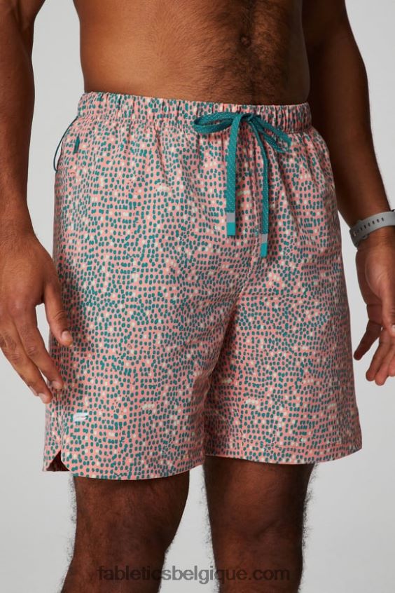 celui qui est court 153 Hommes Fabletics 404P0T3237 Peach Kiss pois organiques