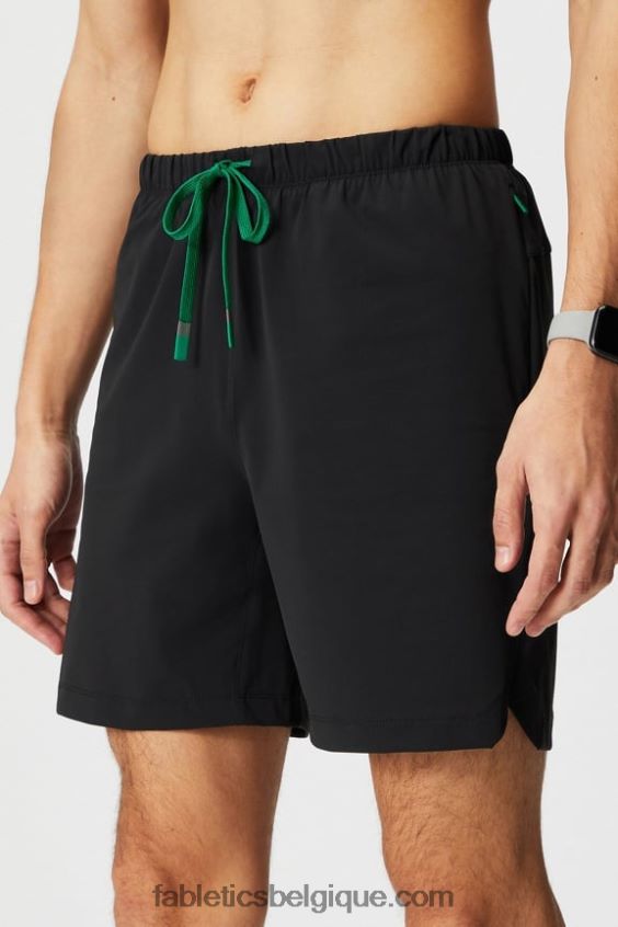 celui qui est court 153 Hommes Fabletics 404P0T3239 noir/vert herbe