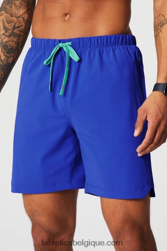 celui qui est court 154 Hommes Fabletics 404P0T3245 bleu oxford
