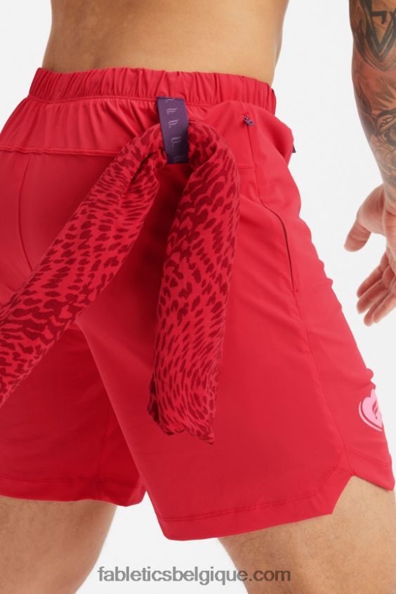 celui qui est court 155 Hommes Fabletics 404P0T3248 coeur de bonbon cerise classique