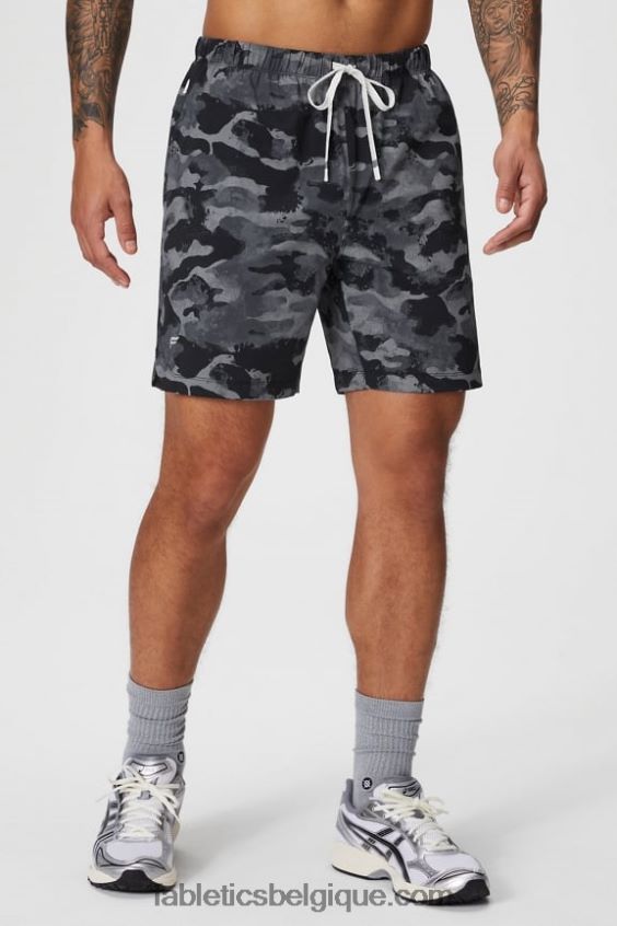 celui qui est court 156 Hommes Fabletics 404P0T3253 camouflage noir