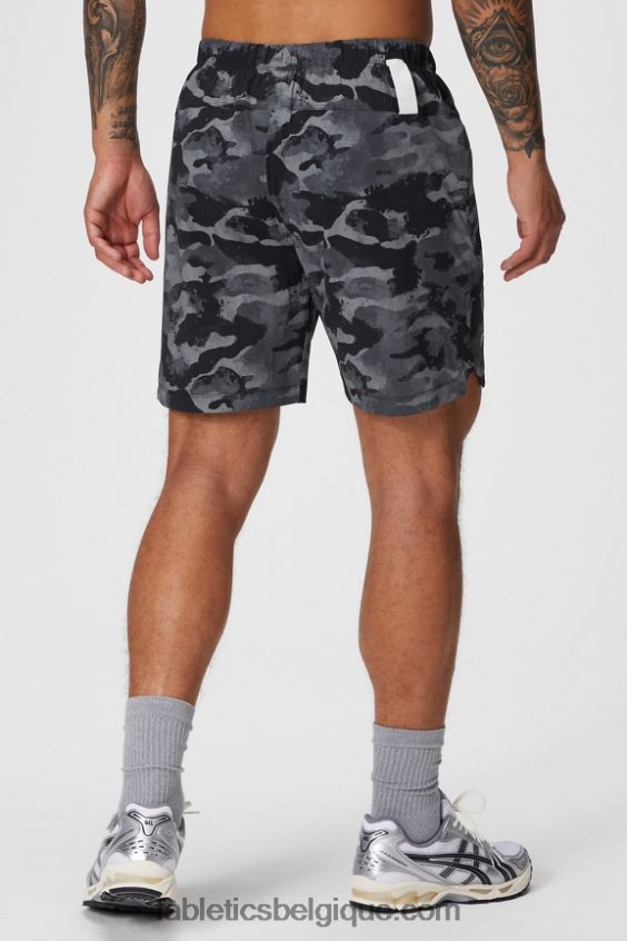 celui qui est court 156 Hommes Fabletics 404P0T3253 camouflage noir
