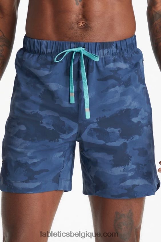 celui qui est court 161 Hommes Fabletics 404P0T3277 camouflage bleu marine classique