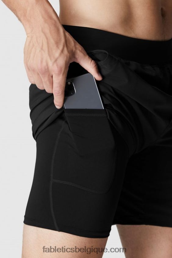 la franchise courte (doublée) Hommes Fabletics 404P0T3356 noir