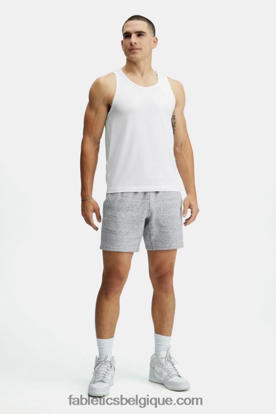 le court d\'après-match Hommes Fabletics 404P0T3349 gris chiné