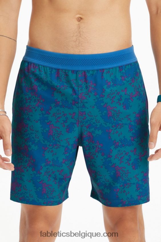 le court fondamental 163 Hommes Fabletics 404P0T3334 camo sarcelle nautique nueue