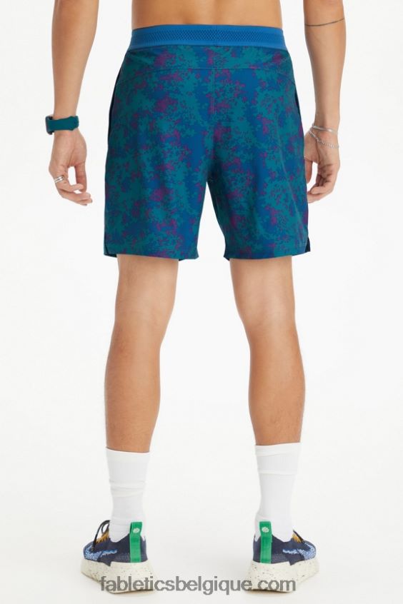 le court fondamental 163 Hommes Fabletics 404P0T3334 camo sarcelle nautique nueue