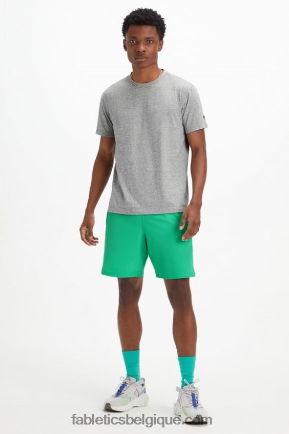 le court fondamental 164 Hommes Fabletics 404P0T3335 essentiel vert perforé