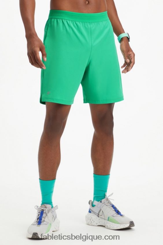le court fondamental 164 Hommes Fabletics 404P0T3335 essentiel vert perforé