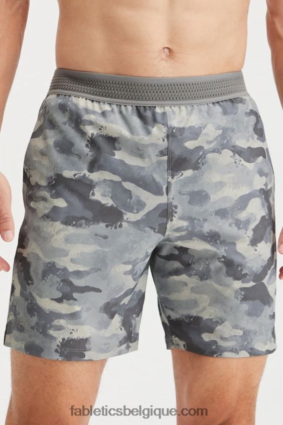 le court fondamental 165 Hommes Fabletics 404P0T3341 camouflage gris ombre