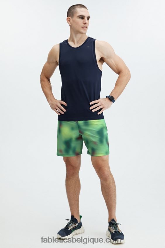 le court fondamental 165 Hommes Fabletics 404P0T3344 flou vert azur