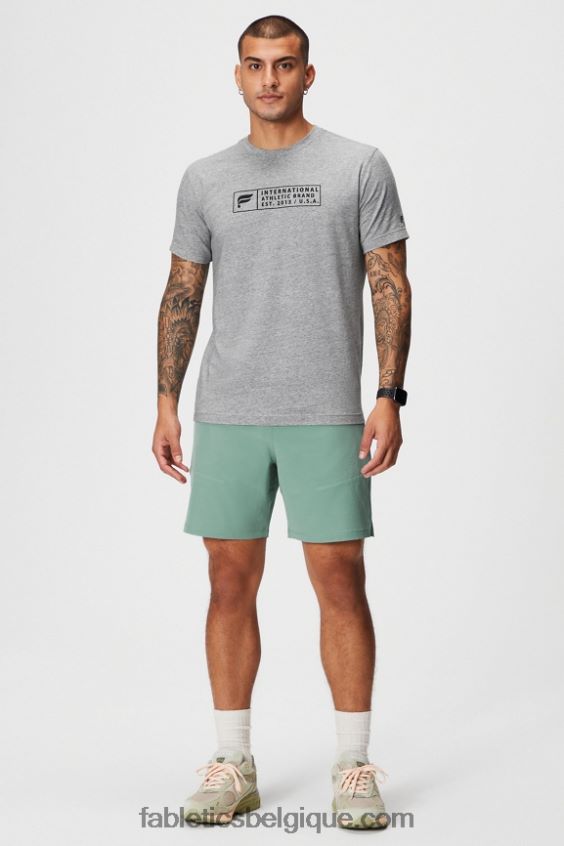 le court fondamental ii 146 Hommes Fabletics 404P0T3203 thym gris perforé