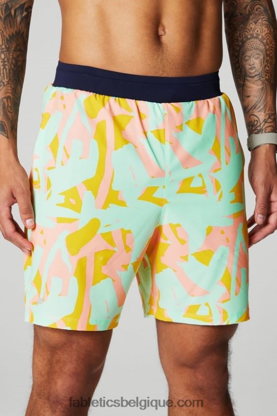 le court fondamental ii 159 Hommes Fabletics 404P0T3267 Peach Kiss Organic Blobs