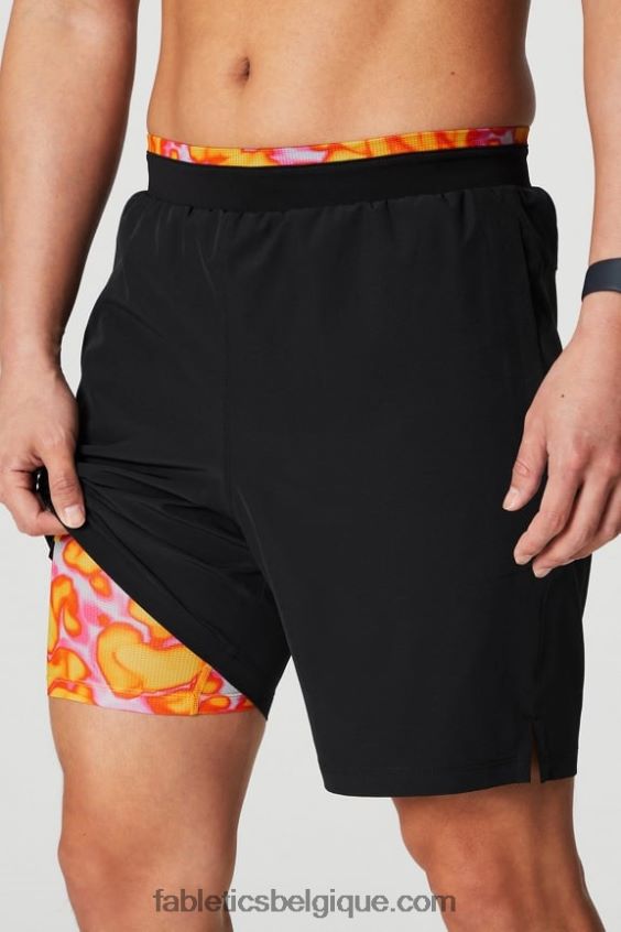 le fondamental court ii (linéaire) 132 Hommes Fabletics 404P0T3122 noir/rose évasion folie estivale