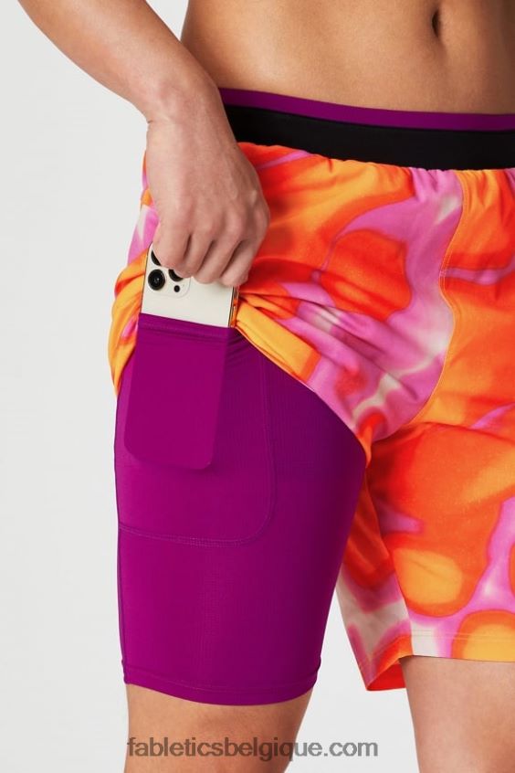 le fondamental court ii (linéaire) 132 Hommes Fabletics 404P0T3123 évasion rose folie estivale