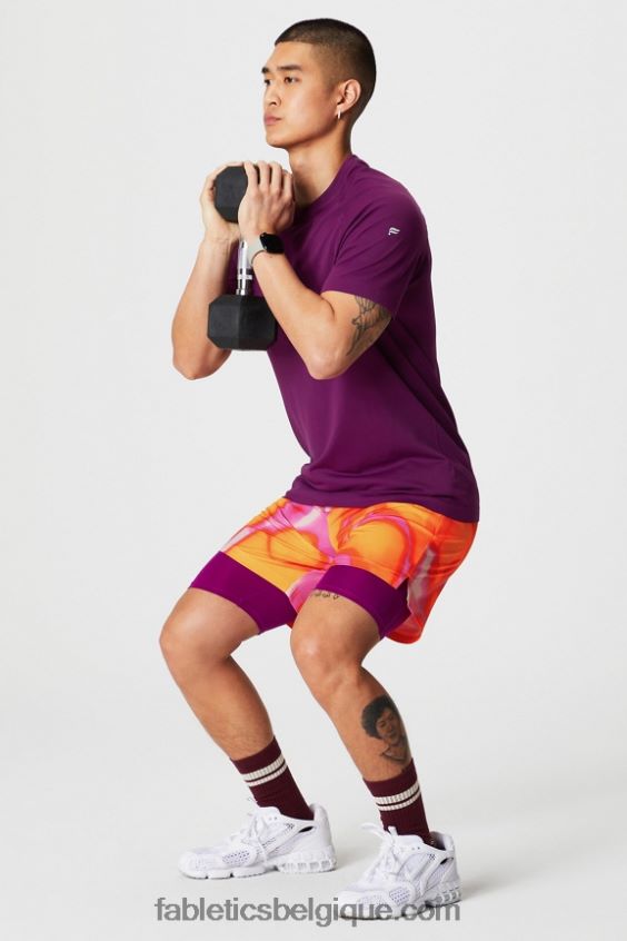 le fondamental court ii (linéaire) 132 Hommes Fabletics 404P0T3123 évasion rose folie estivale