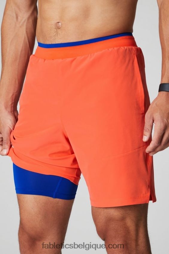 le fondamental court ii (linéaire) 132 Hommes Fabletics 404P0T3124 orange passion