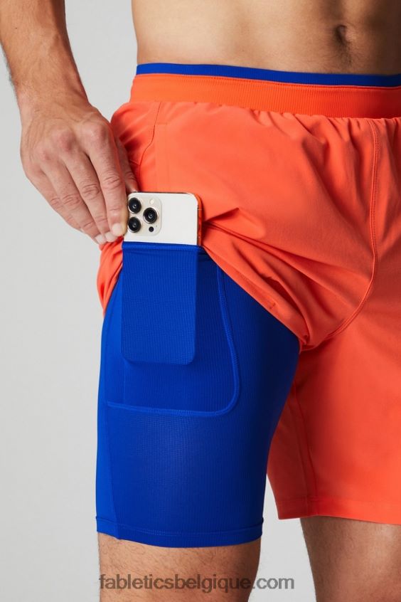 le fondamental court ii (linéaire) 132 Hommes Fabletics 404P0T3124 orange passion