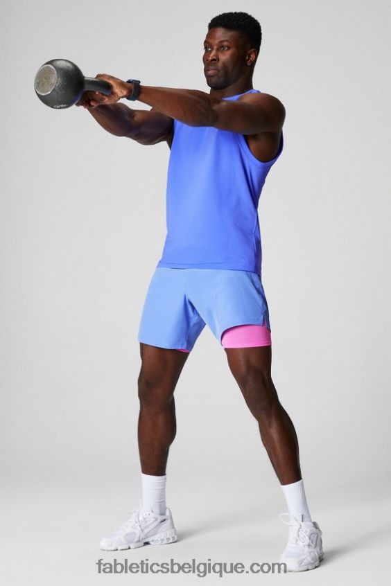 le fondamental court ii (linéaire) 132 Hommes Fabletics 404P0T3125 punch pervenche