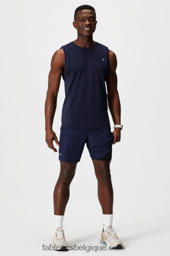 le fondamental court ii (linéaire) 133 Hommes Fabletics 404P0T3127 bleu marine profond