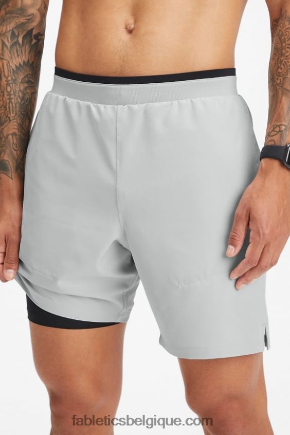 le fondamental court ii (linéaire) 133 Hommes Fabletics 404P0T3128 gris minéral