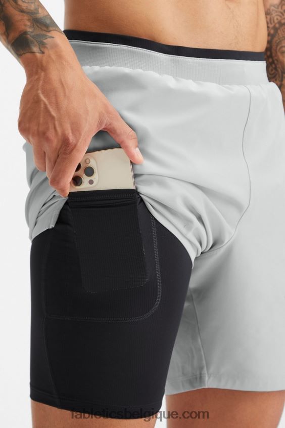 le fondamental court ii (linéaire) 133 Hommes Fabletics 404P0T3128 gris minéral