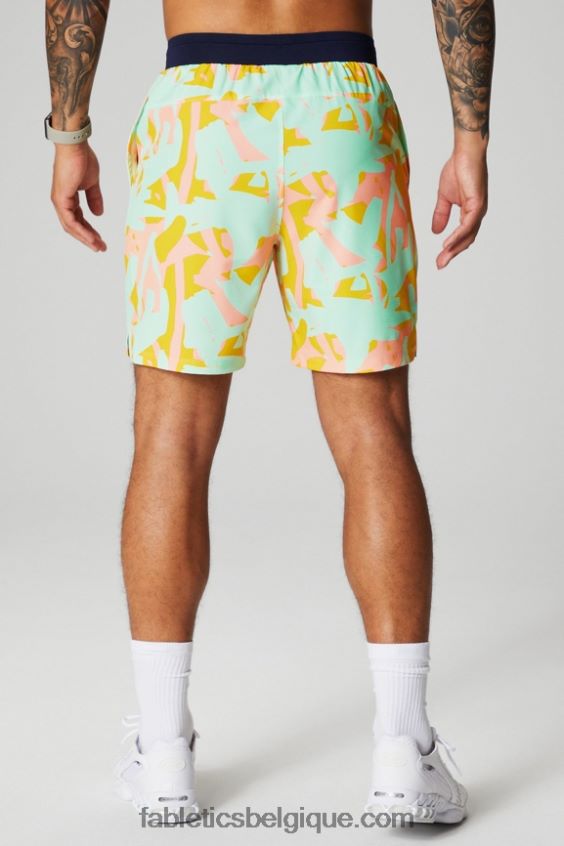 le fondamental court ii (linéaire) 134 Hommes Fabletics 404P0T3132 Peach Kiss Organic Blobs