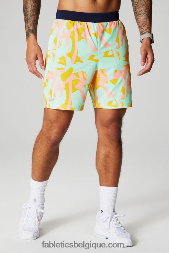 le fondamental court ii (linéaire) 134 Hommes Fabletics 404P0T3132 Peach Kiss Organic Blobs