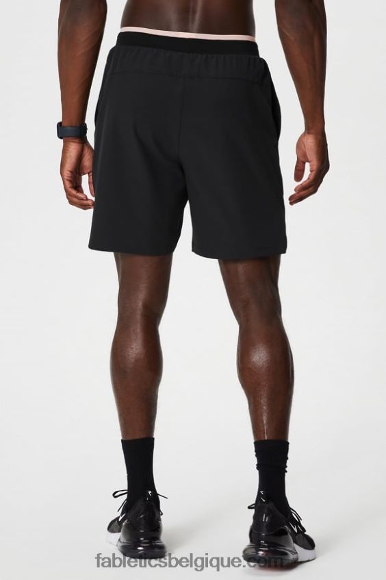 le fondamental court ii (linéaire) 134 Hommes Fabletics 404P0T3133 crème au beurre noir/rose