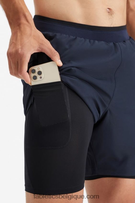 le fondamental court ii (linéaire) 134 Hommes Fabletics 404P0T3134 marine classique
