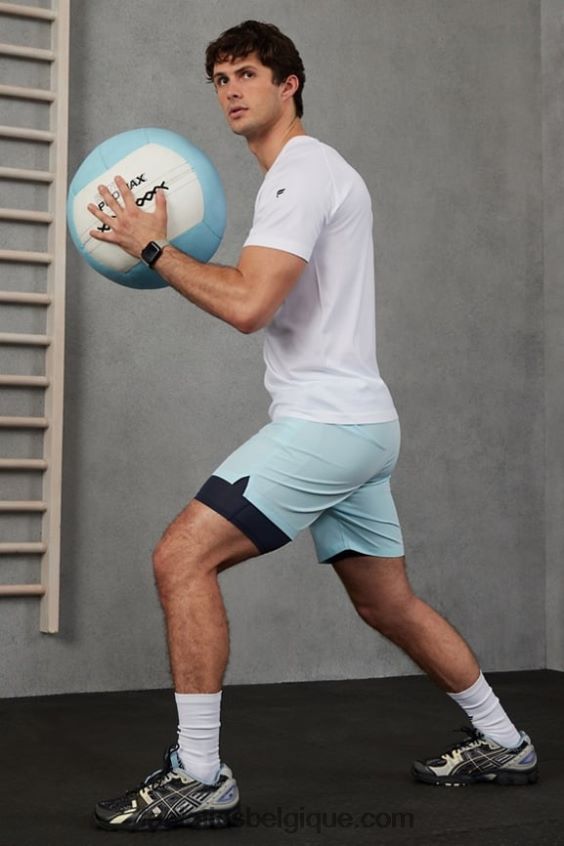 le fondamental court ii (linéaire) 134 Hommes Fabletics 404P0T3135 bleu nordique