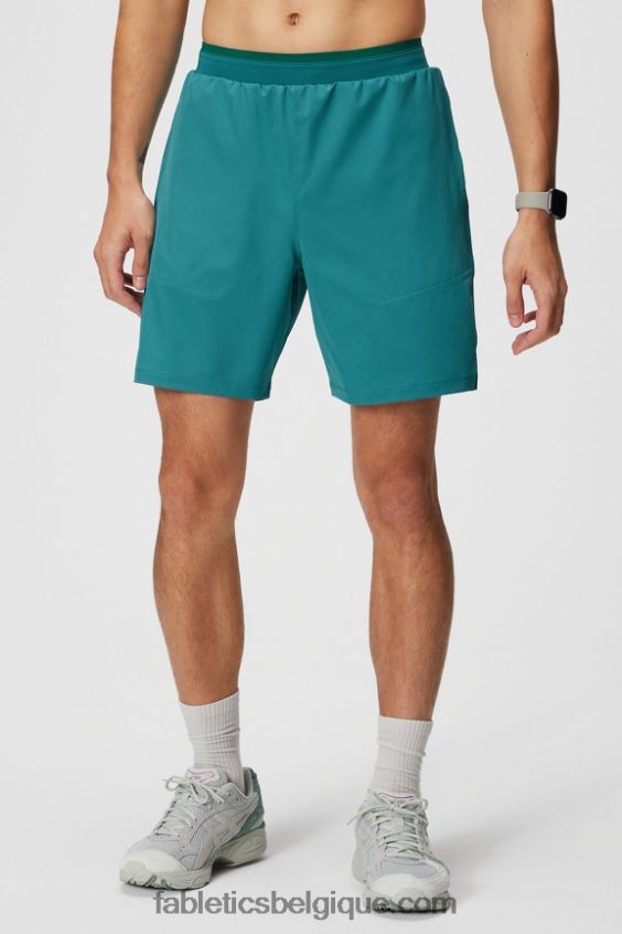 le fondamental court ii (linéaire) 136 Hommes Fabletics 404P0T3146 Sarcelle foncée