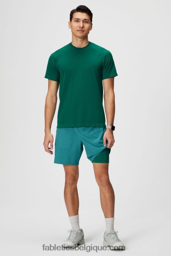 le fondamental court ii (linéaire) 136 Hommes Fabletics 404P0T3146 Sarcelle foncée