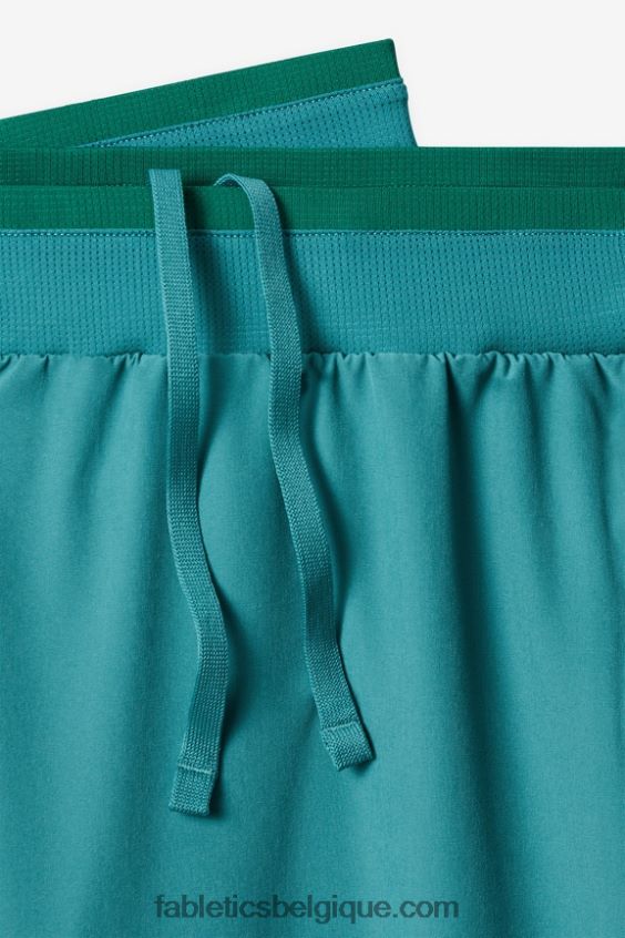 le fondamental court ii (linéaire) 136 Hommes Fabletics 404P0T3146 Sarcelle foncée