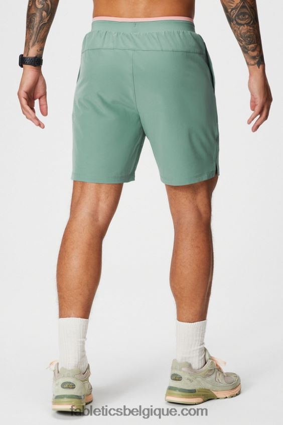 le fondamental court ii (linéaire) 137 Hommes Fabletics 404P0T3147 thym gris perforé