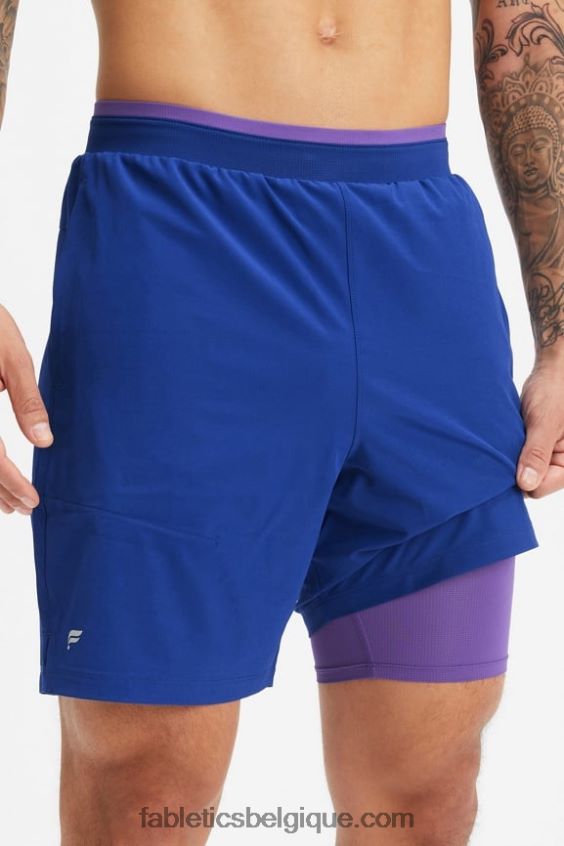 le fondamental court ii (linéaire) 137 Hommes Fabletics 404P0T3149 bleu français