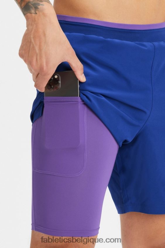 le fondamental court ii (linéaire) 137 Hommes Fabletics 404P0T3149 bleu français